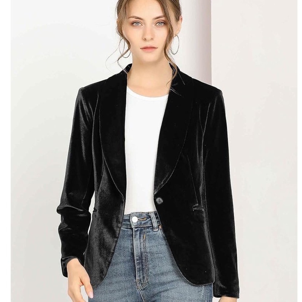 Black Velvet Corduroy Blazer Womens Sheer Whimsigoth Dark Fairy Vampy Witchy 18W